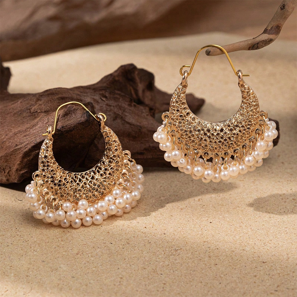 Ethnic Indian Fashion - Retro New Gold Color Hollow Indian