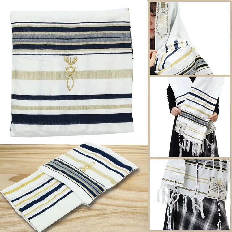 Jewish Tallit Israeli Prayer S - Ethnic Fashion For Men 评论和价格