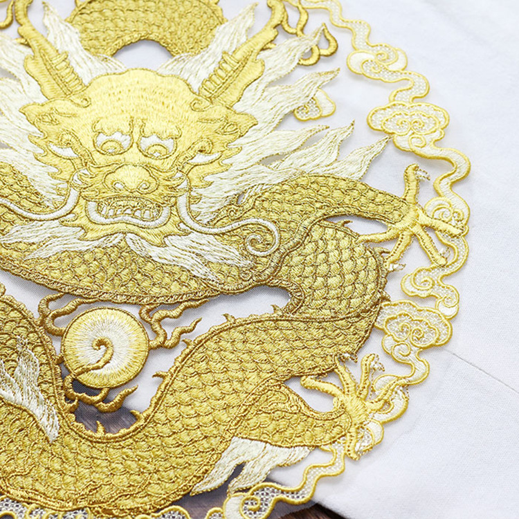 Golden thread dragon circular  - Ethnic Fashion For Men 评论和价格