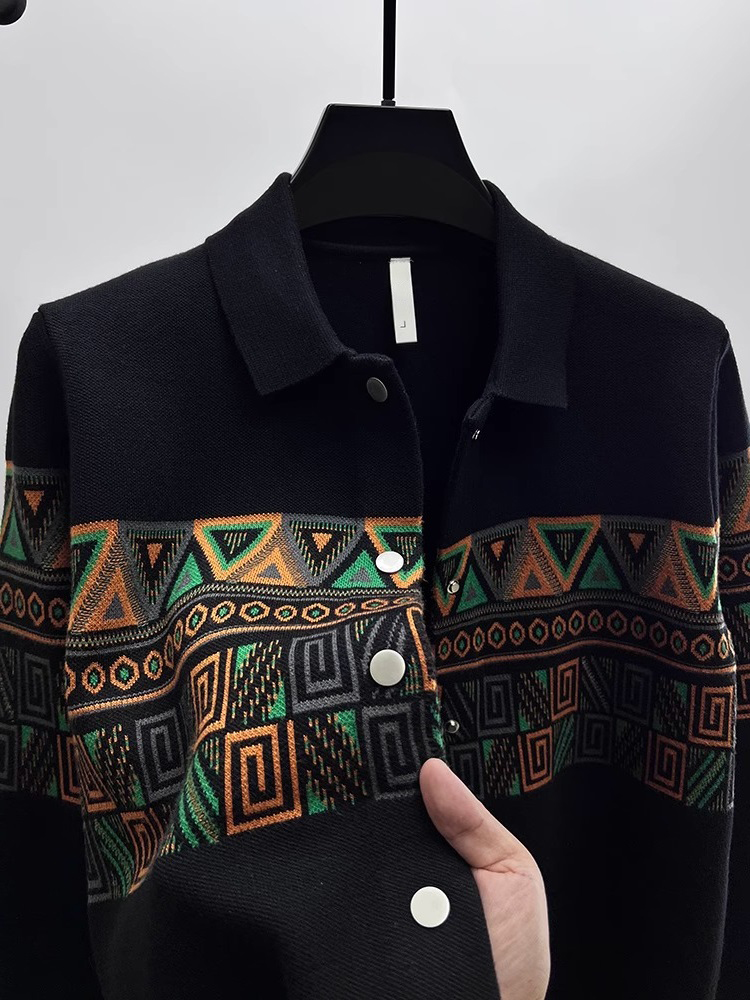Fashionable Men's Knitted Card - Urban Ethnic Fashion 评论和价格
