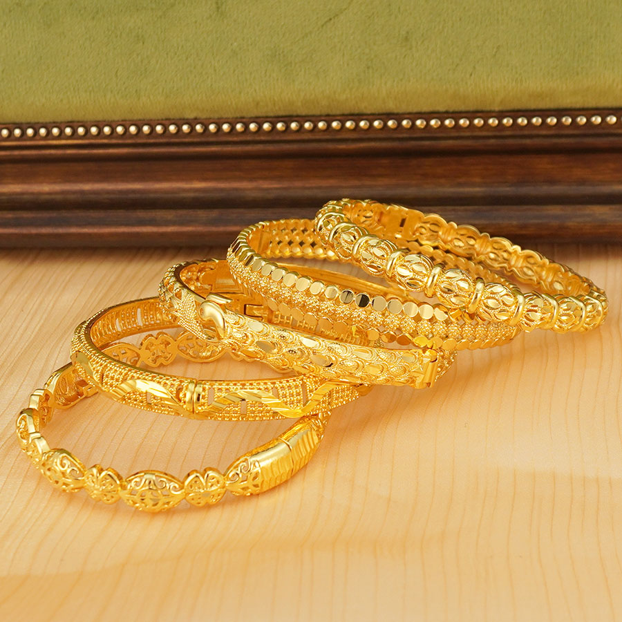 1Pcs Gold Tone Peacock Carved  - Ethnic Fashion In Dubai 评论和价格