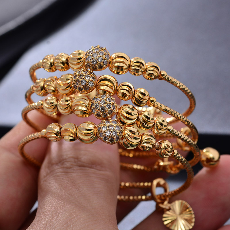 24K 4pcs Ethnic Bead Gold Colo - Ethnic Fashion In Dubai 评论和价格