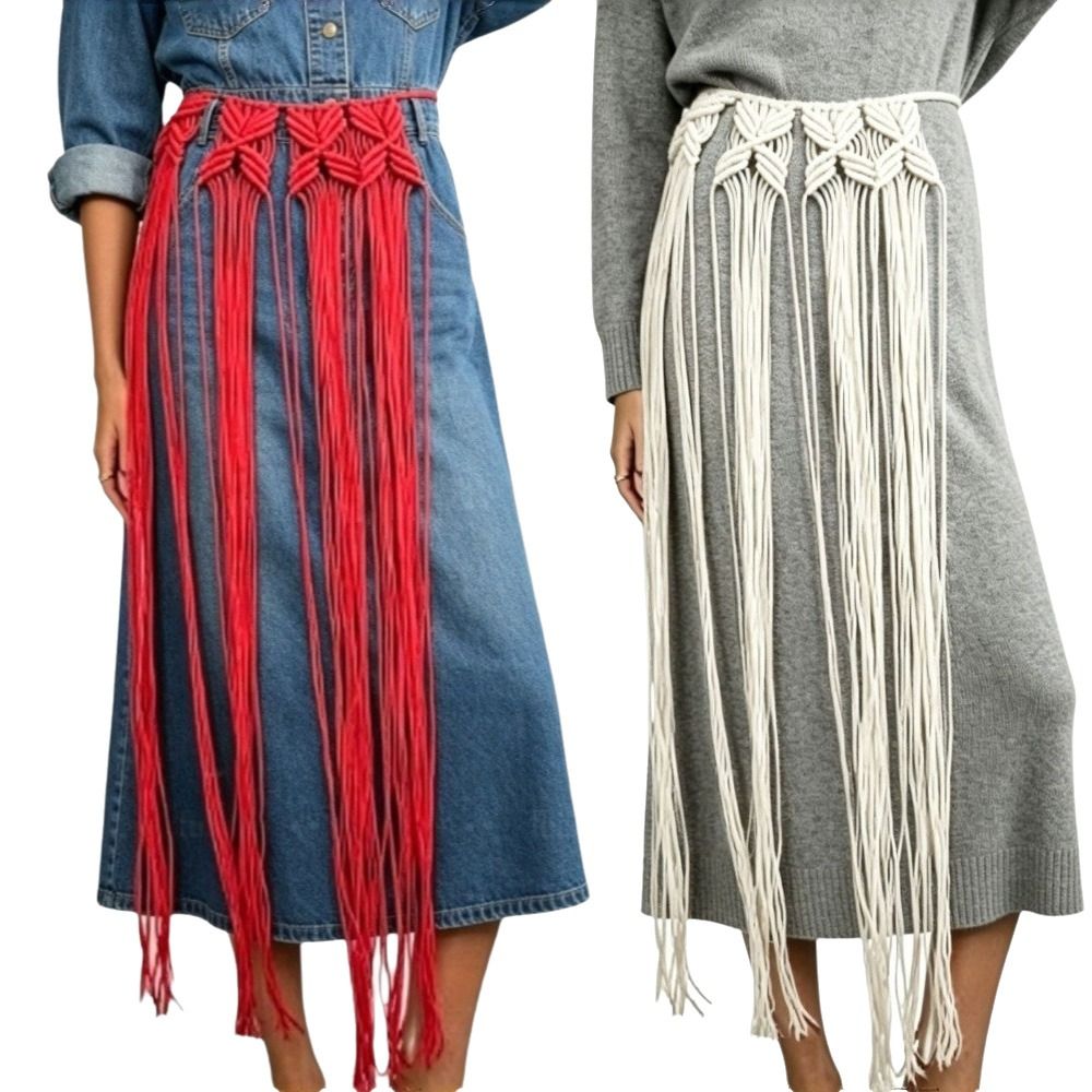 Fashion Bohemian Netted Fringe - Ethnic Fashion Designer 评论和价格