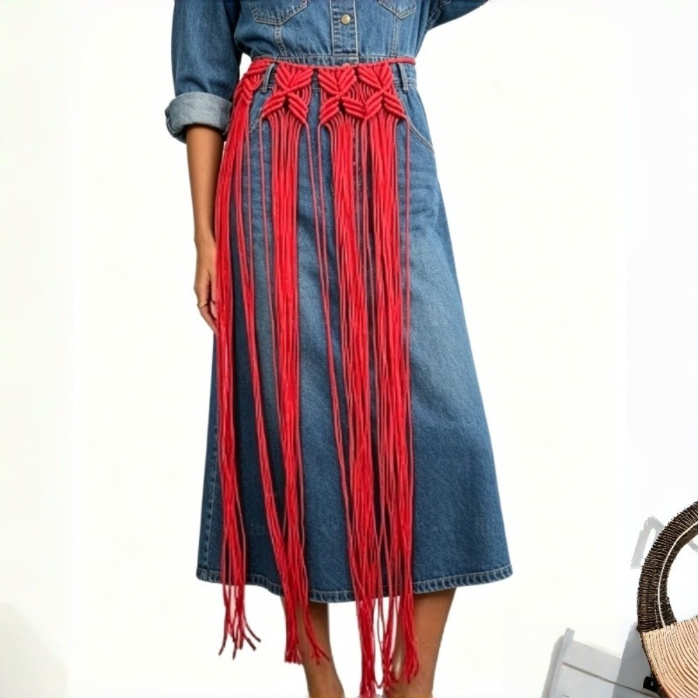 Fashion Bohemian Netted Fringe - Ethnic Fashion Designer 评论和价格