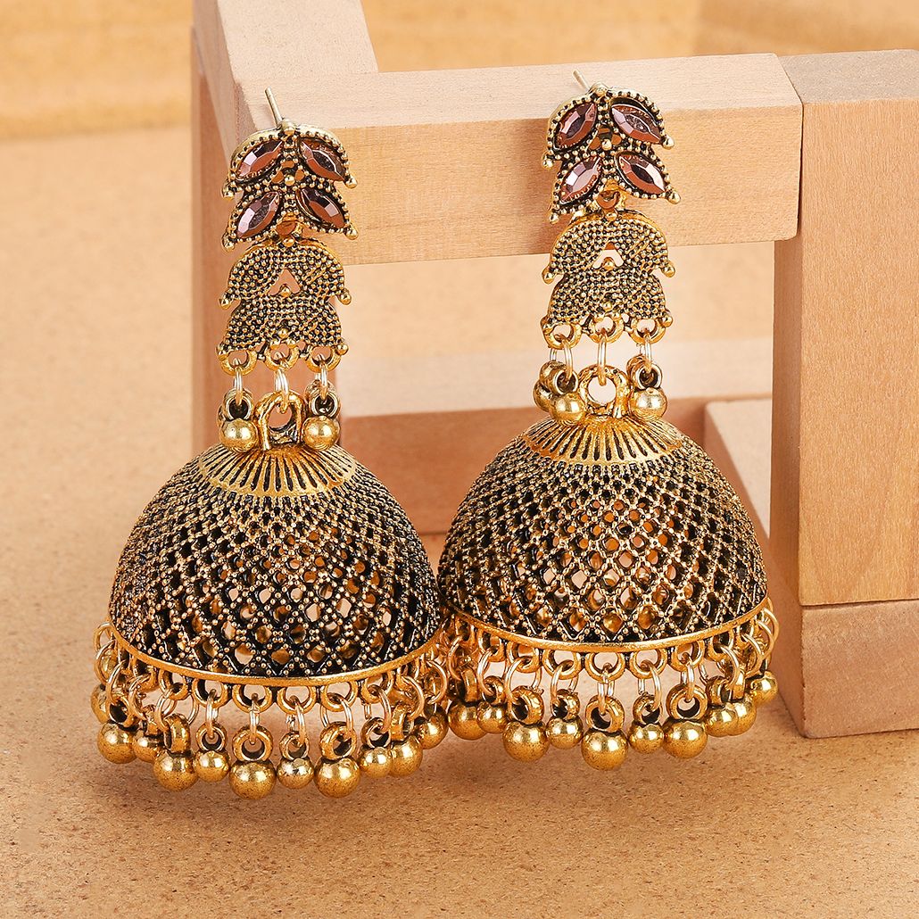 Ethnic Gold Color Big Bell Dan - Ethnic Indian Fashion 评论和价格