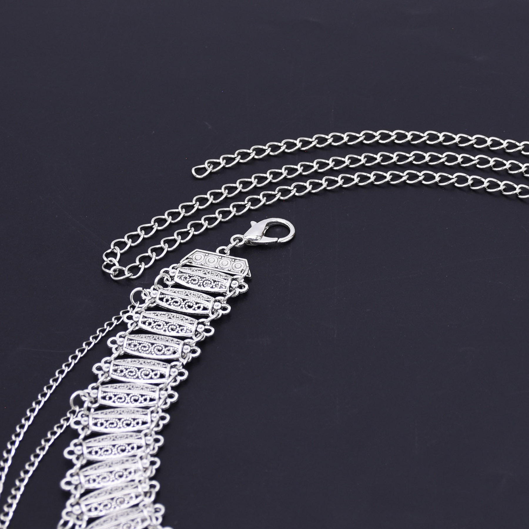 Niche Retro Design Silver Carv - Ethnic Fashion Designer 评论和价格
