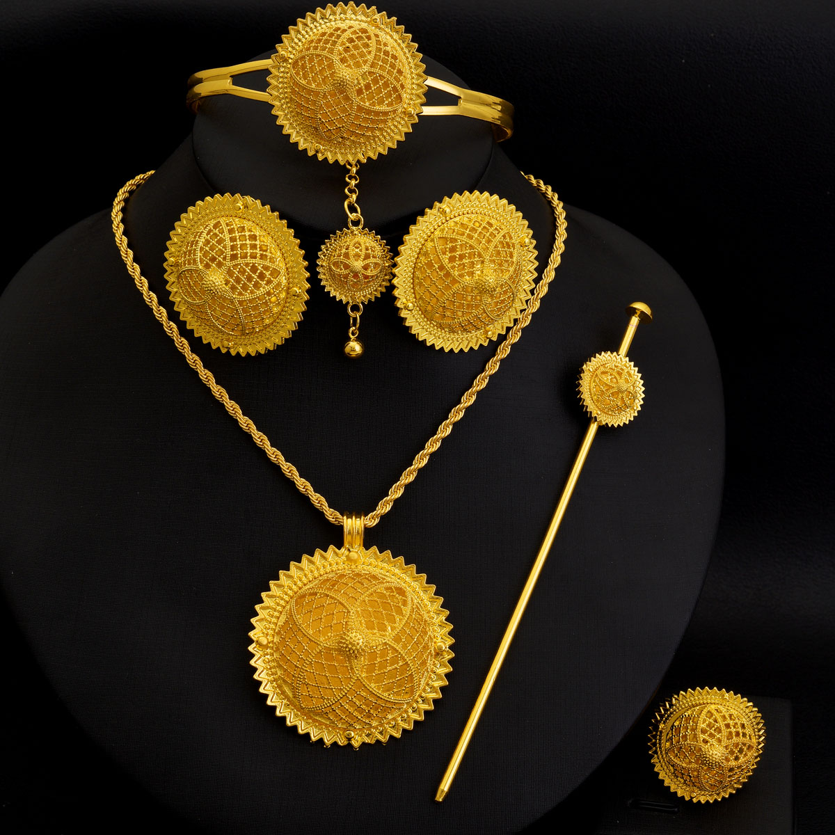 Africa Dubai Golden Color Jewe - Ethnic Fashion In Dubai 评论和价格