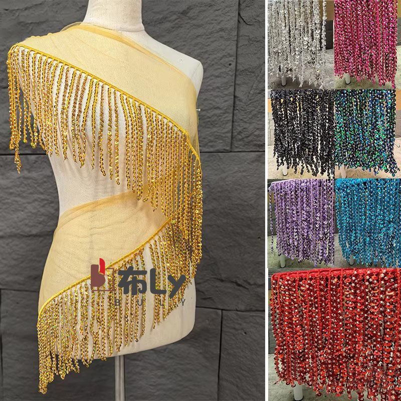 15cm Beaded Sequin Tassel Frin - Ethnic Fashion Designer 评论和价格