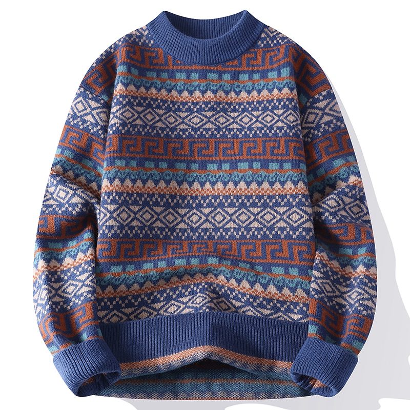 Trendy Men's Round Neck Sweate - Ethnic Fashion For Men 评论和价格